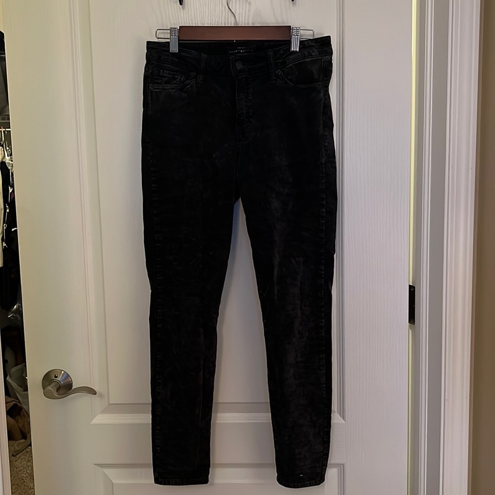 Lucky Brand black velvet jeans, like new 6/28